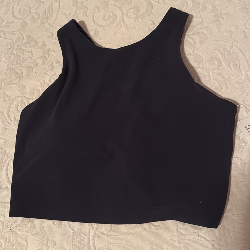 Athleta Dark Navy Conscious Crop Sports Bra